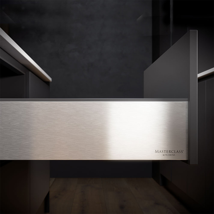 Modern metal kitchen drawer