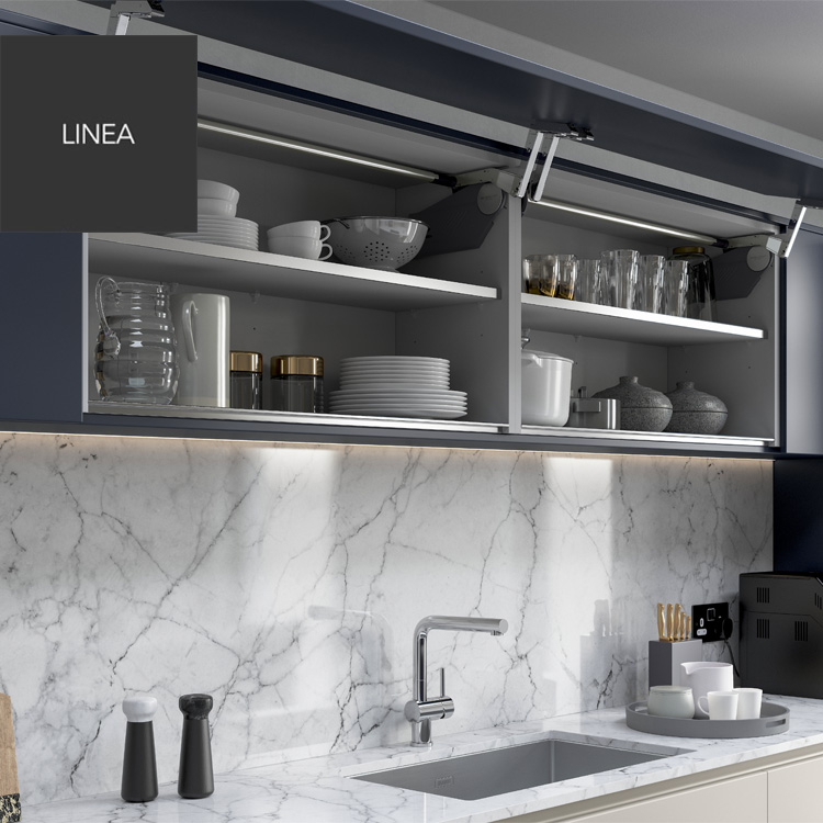 Linea wide cabinet wall unit