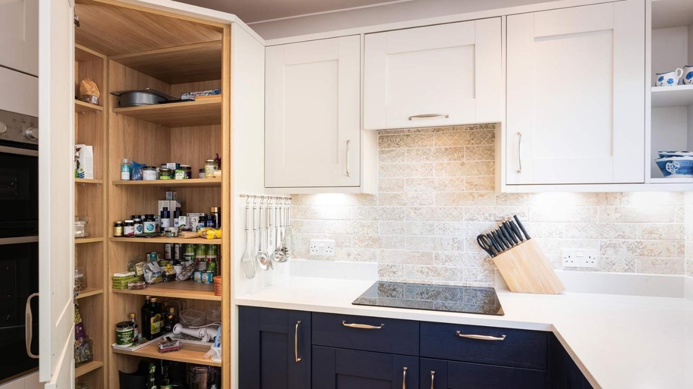 These Designers Came Up with a Clever Upper Kitchen Cabinet Design with  Open Shelves