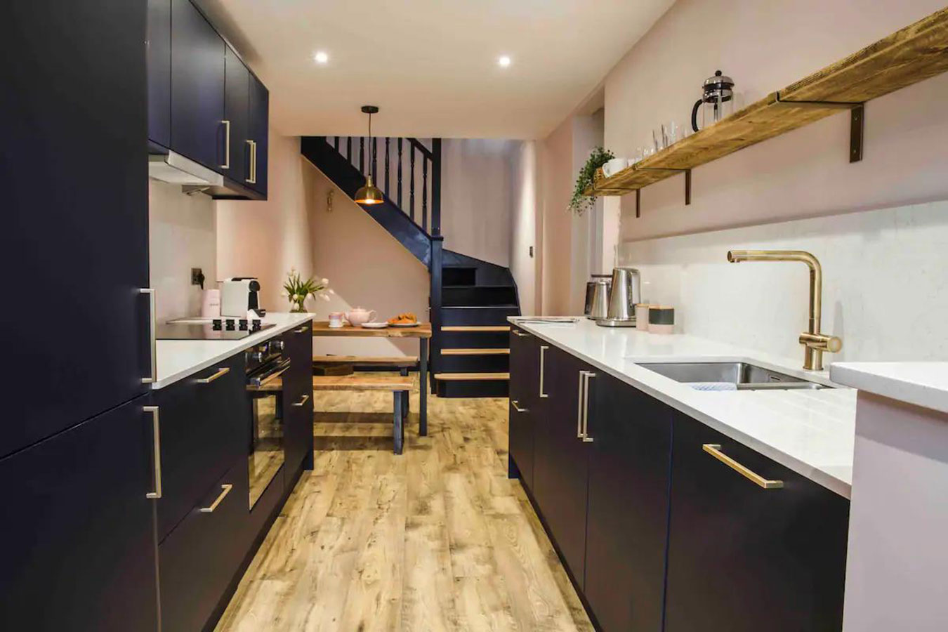 A typical galley kitchen