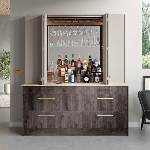 Modern kitchen bar dresser