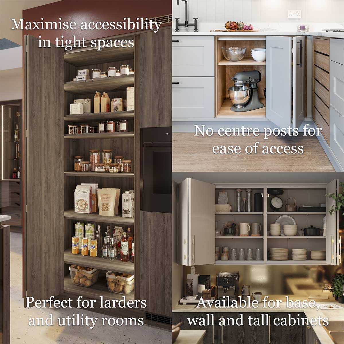 Key features of our Bi-fold door cabinets
