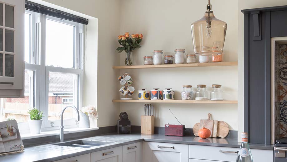 Classic kitchen shelves