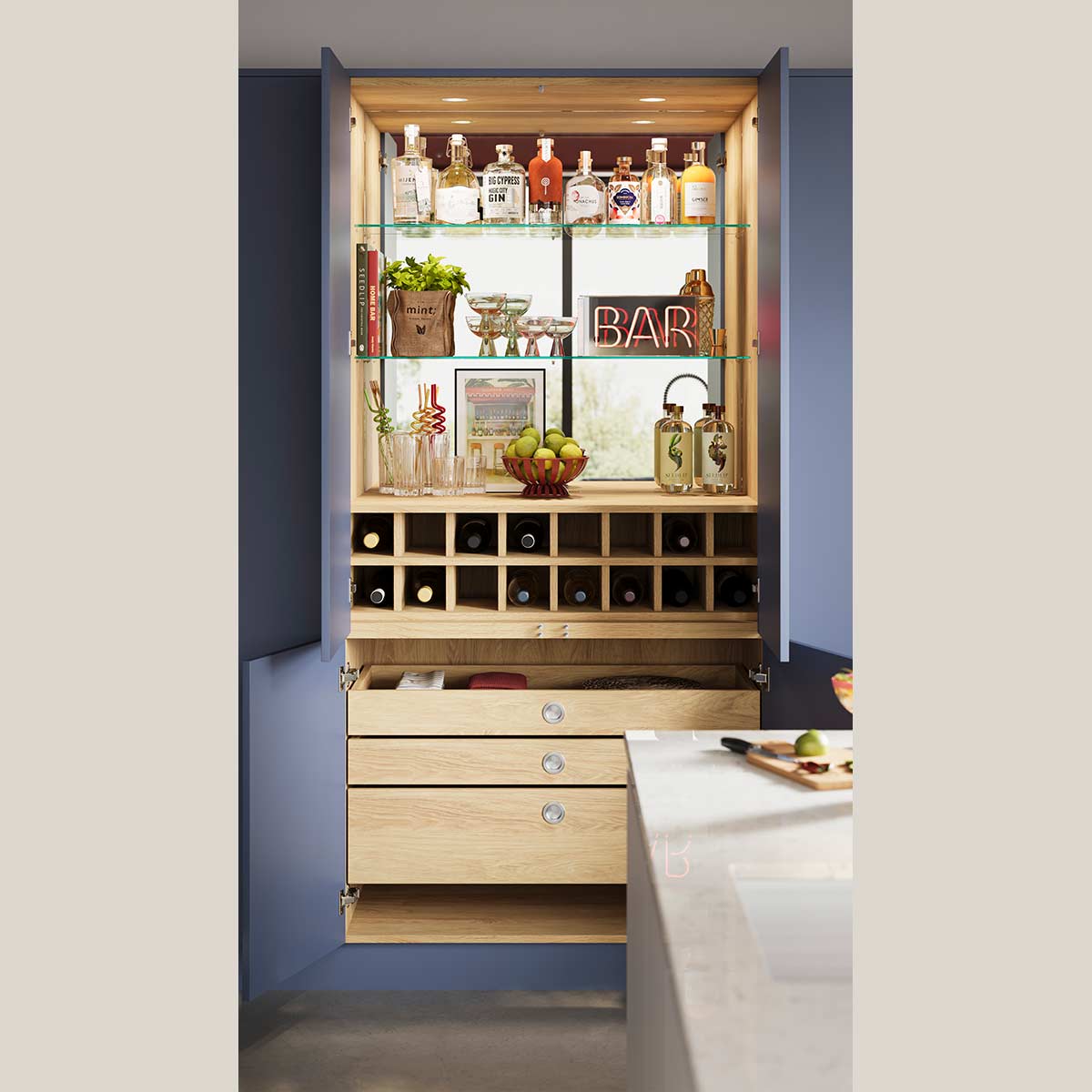 The Connery Cocktail Cabinet by Masterclass Kitchens