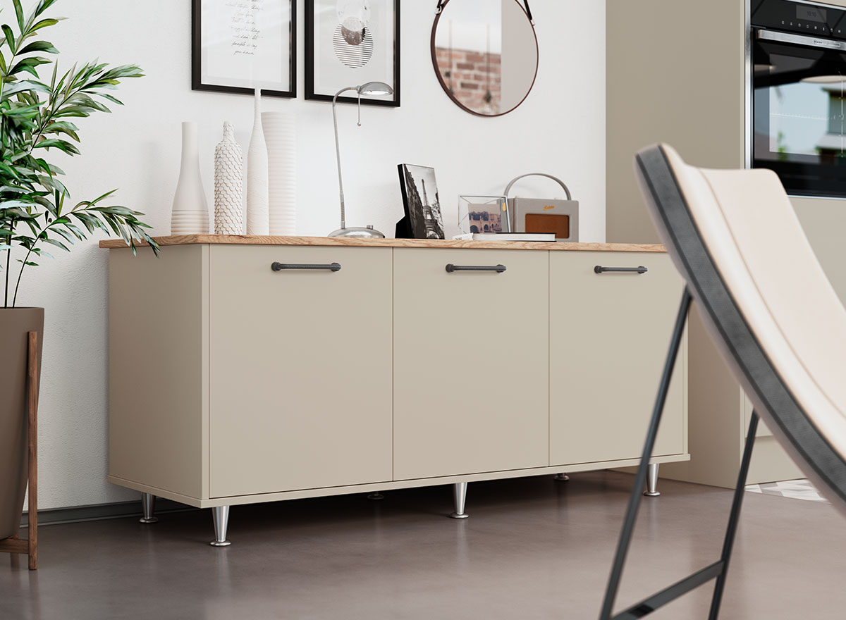 Freestanding sideboard in Sutton Highland Stone.