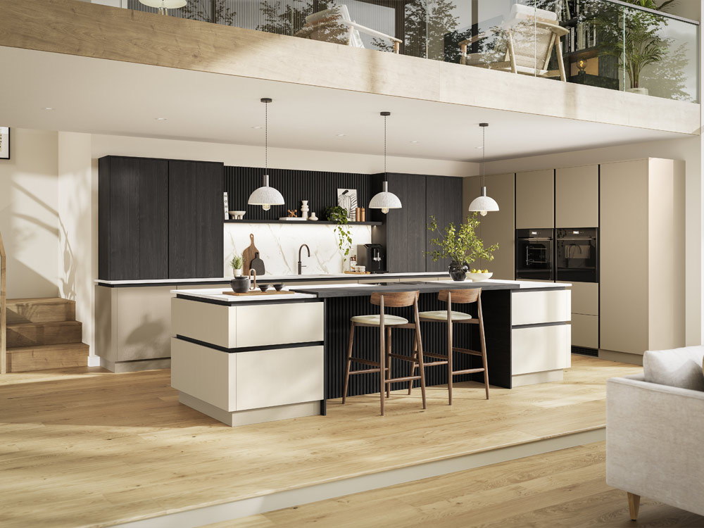 H-Line Siena kitchen range with a large kitchen island