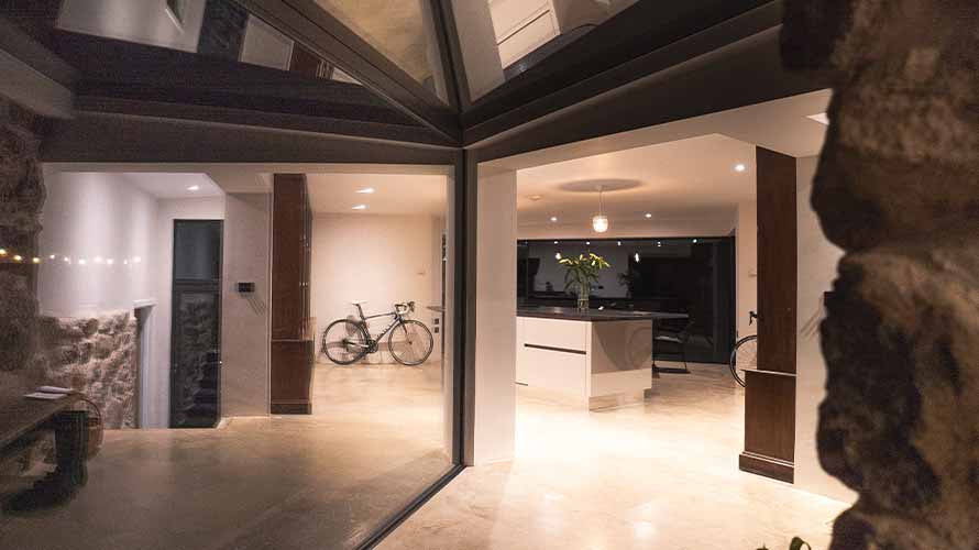 Modern kitchen in a modern farmhouse