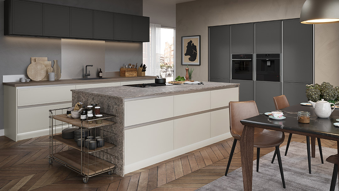 Melrose handleless shaker kitchen