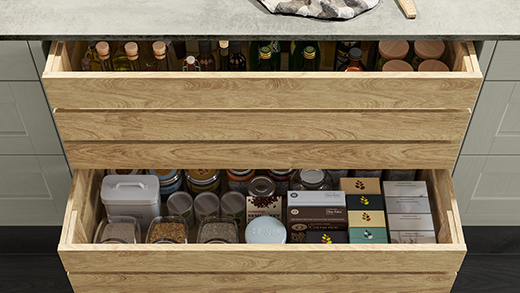 Kitchen island storage
