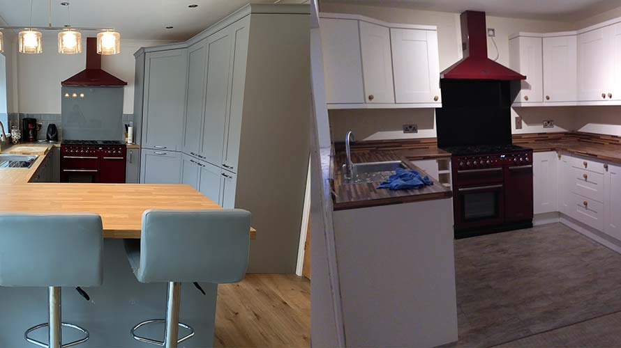 Shaker kitchen transformation in Cardiff