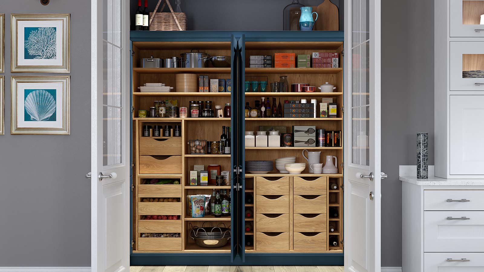 Our kitchen pantry the Hathaway in Portland Oak