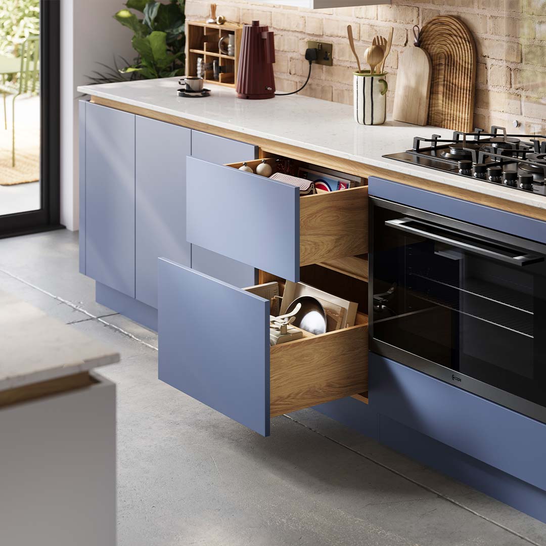 Our kitchen drawers in Portland Oak