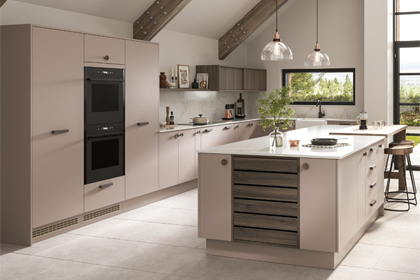 Dusty pink kitchen
