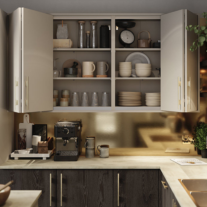 Bifold door cabinets