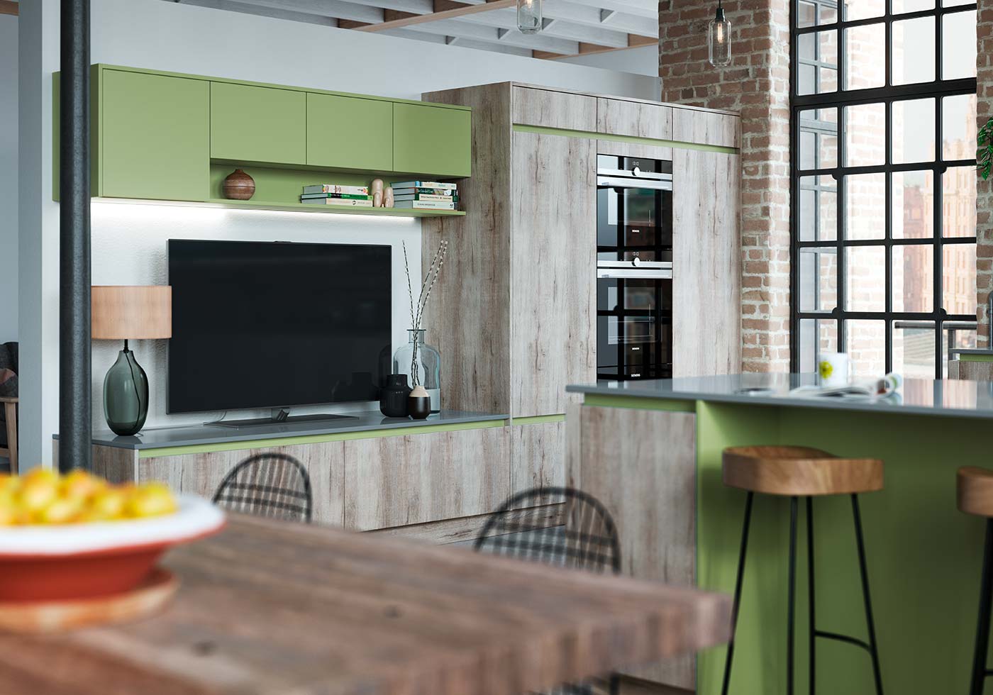 Light green kitchen