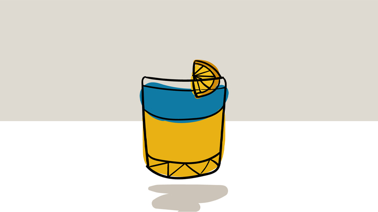 A Zelenskyy cocktail representing Ukraine in Eurovision Song Contest
