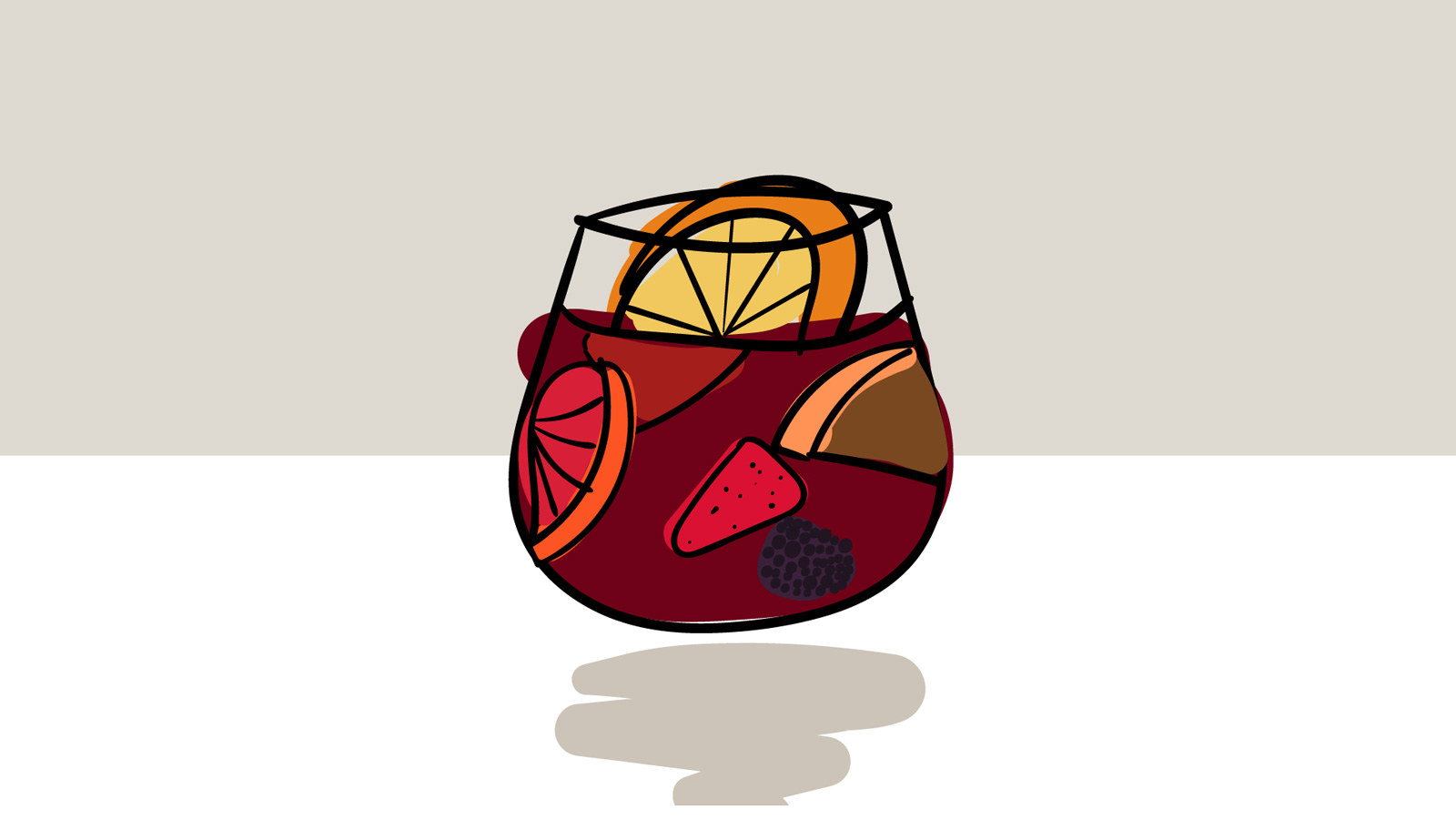 A Sangria cocktail representing Spain in Eurovision Song Contest