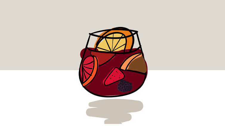 A Sangria cocktail representing Spain in Eurovision Song Contest