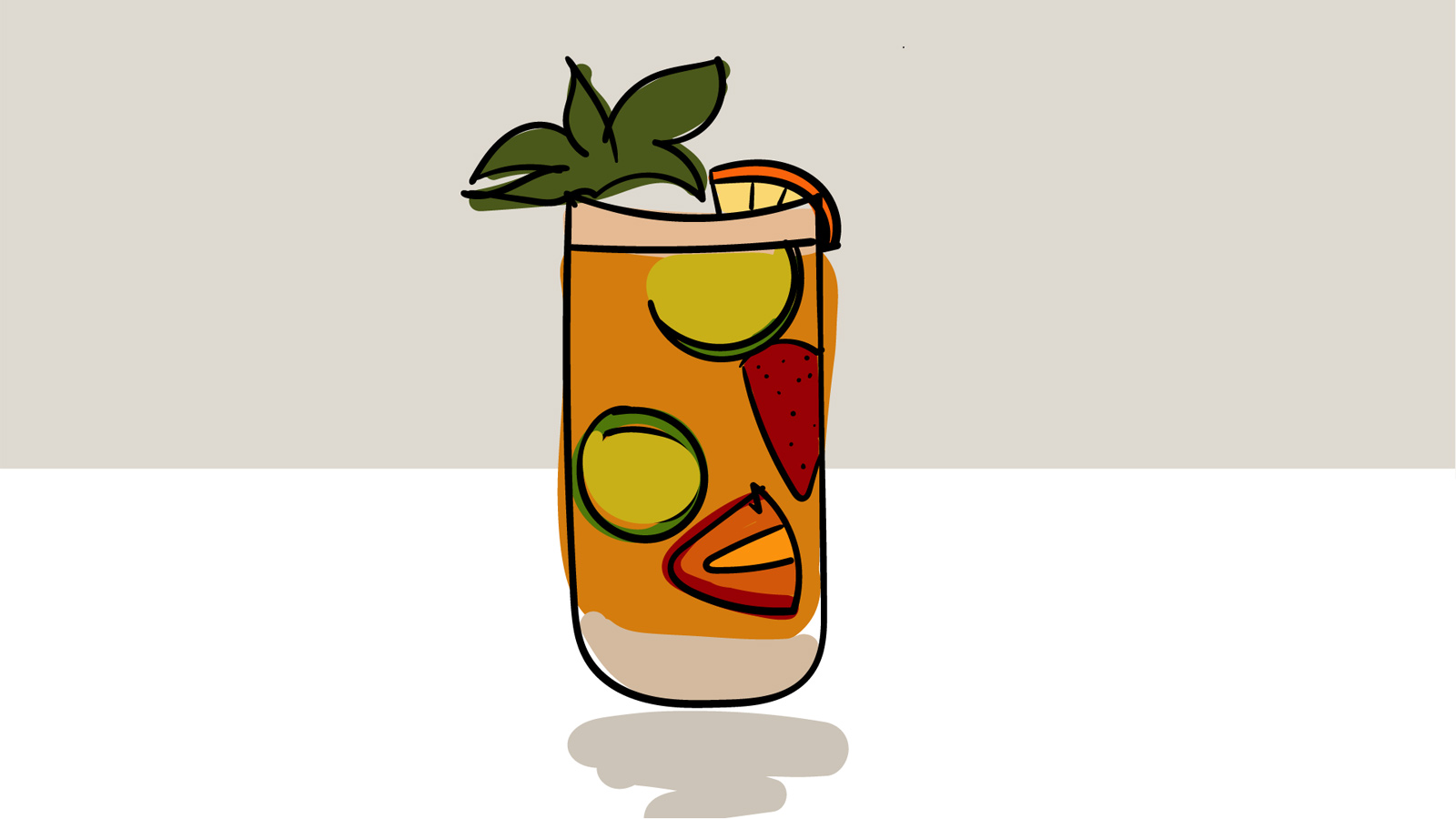 A Pimm’s No. 1 Cup cocktail representing the UK in Eurovision Song Contest