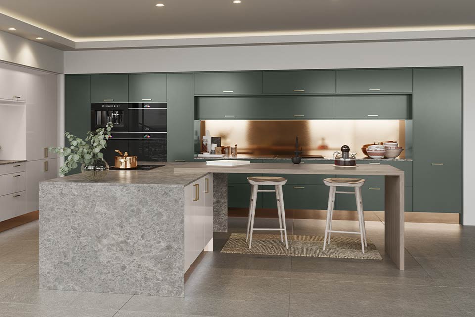 Modern green kitchen