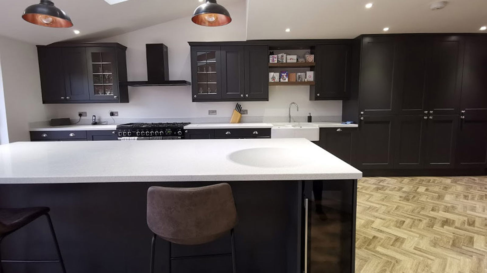 Dark grey kitchen ideas by Britannia Design in Chelmsford