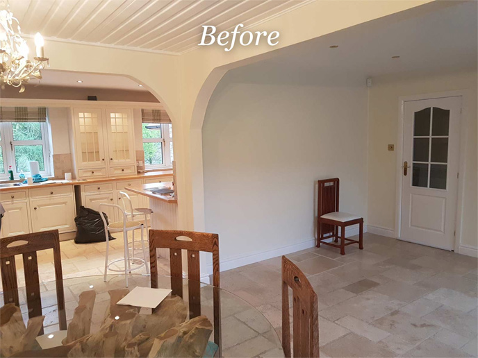 An old kitchen, pre-kitchen-makeover design ready for a kitchen facelift