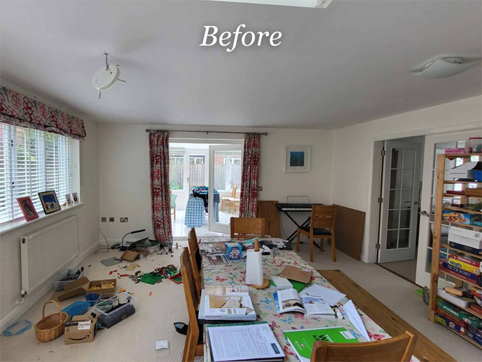 A kitchen makeover UK example before the kitchen re-design has happened
