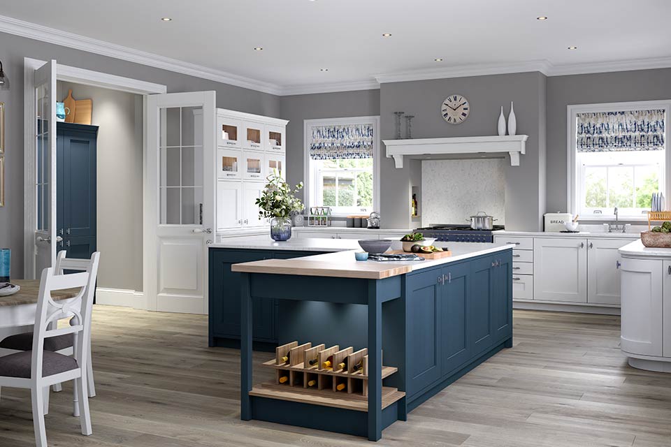 Navy blue kitchen