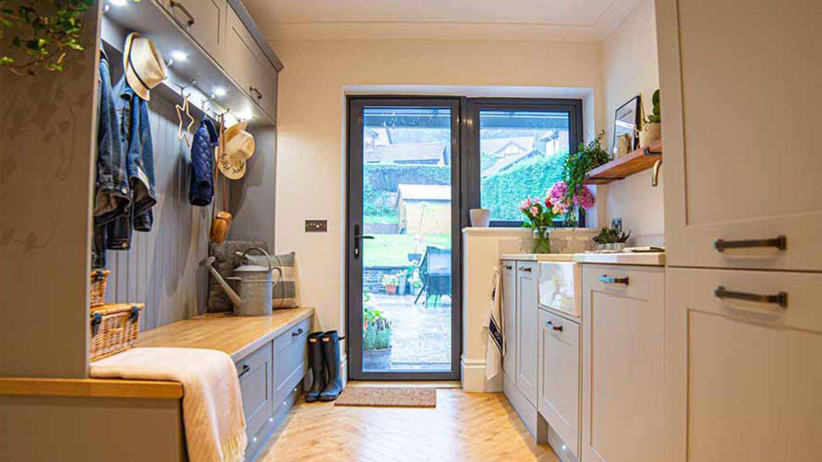 Beautiful utility room with boot room