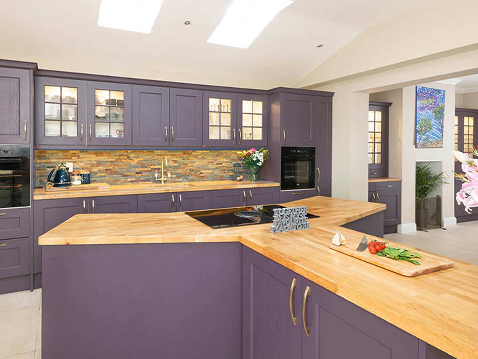 Purple kitchen paint colour ideas