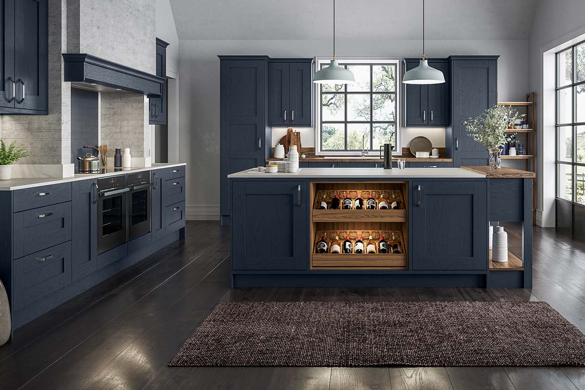 Wimbourne Grained Painted Effect Shaker Kitchen Masterclass Kitchens