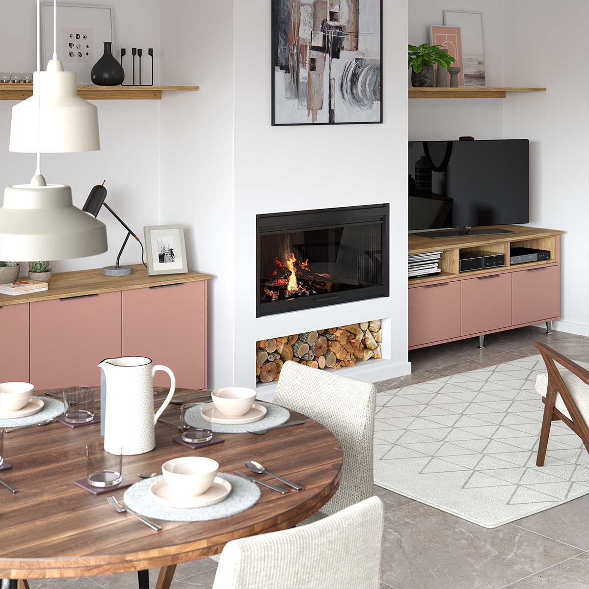 Sutton sideboard in Autumn Blush.