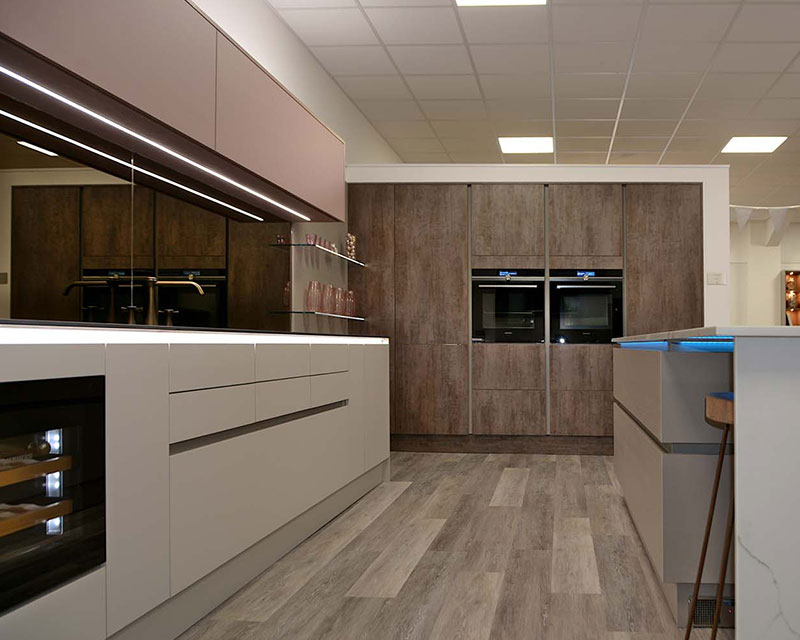 Now Kitchens Cornwall Showroom - Handleless Kitchen