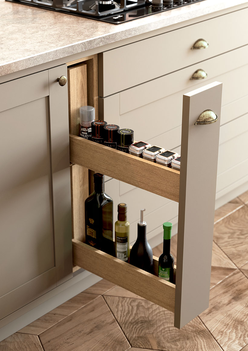 Magnaspace pull-out larder in Portland Oak