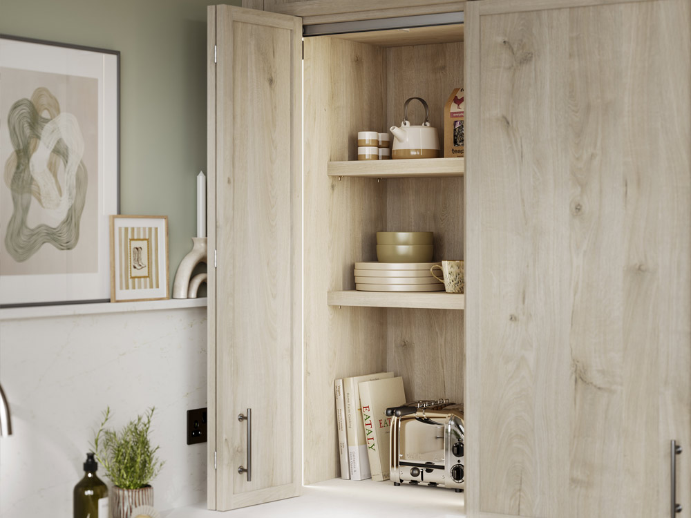 Soho skinny Shaker kitchen cabinet with bi-fold door