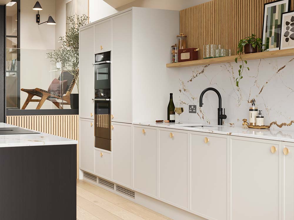 Oslo Slim Shaker Kitchen in Highland Stone