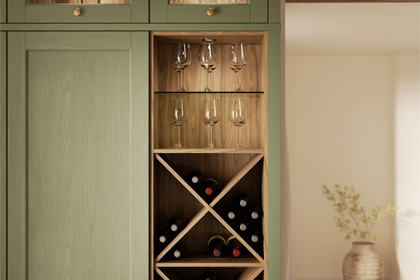 A trending kitchen cross wine rack