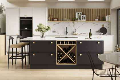 A trending kitchen with skinny Shaker doors