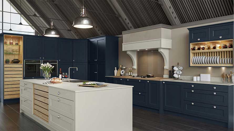 Wood textures in a classic kitchen