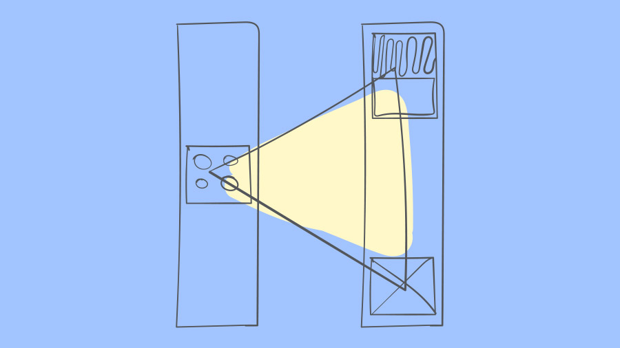 Galley kitchen working triangle