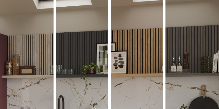 Acoustic Panelling in a Kitchen