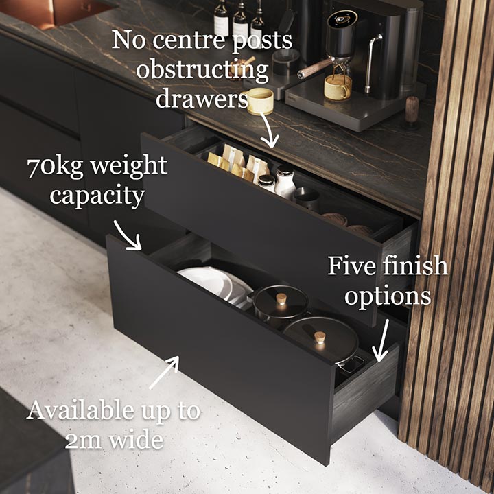 Features of our kitchen drawers