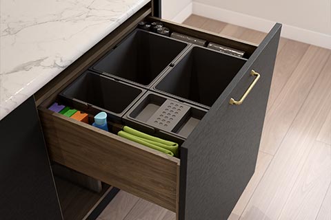 Integrated Kitchen Bin