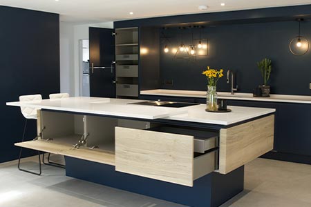 Masterclass Kitchen Showroom storage features