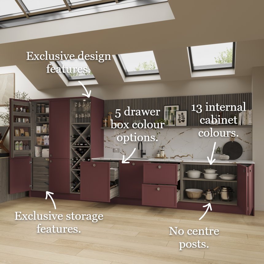 Watch a video about our innovative kitchen cabinets